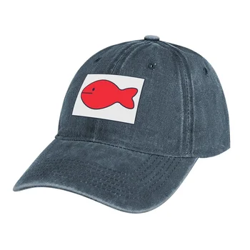 Odd Taxi Odokawa Fish Hat Cowboy Hat Cute Sports Caps Ladies Hat Men's ред  - Шапки & Капачки /